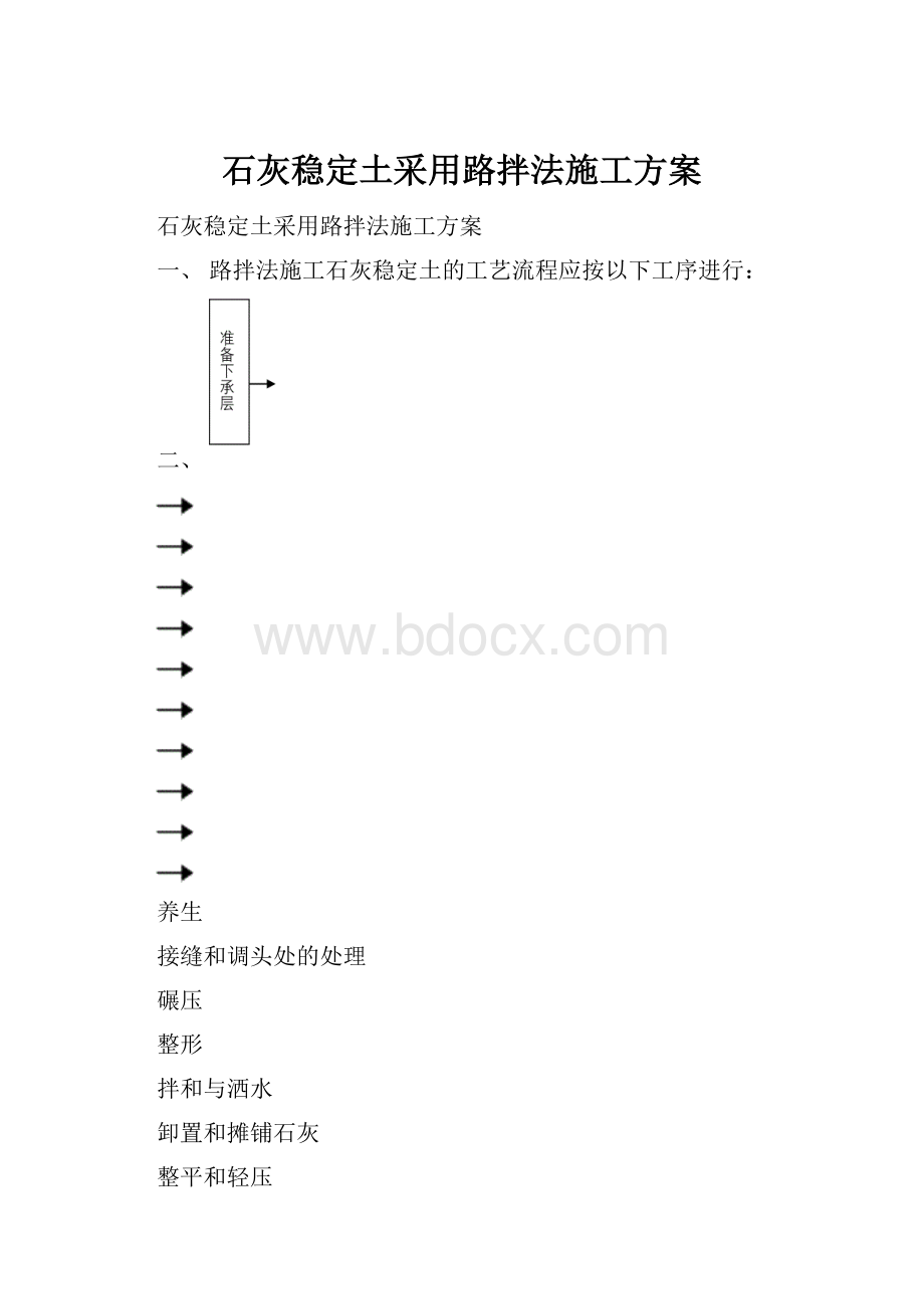 石灰稳定土采用路拌法施工方案.docx