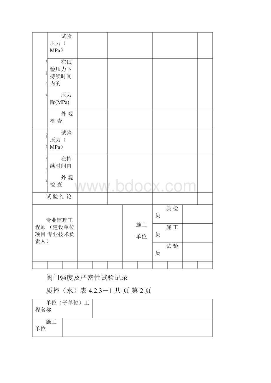 阀门强度及严密性试验记录表格.docx_第2页