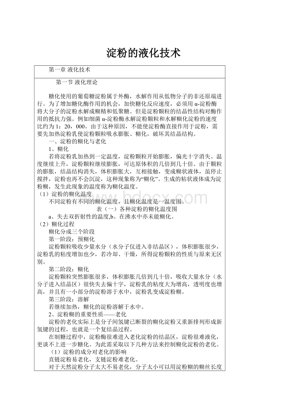 淀粉的液化技术.docx