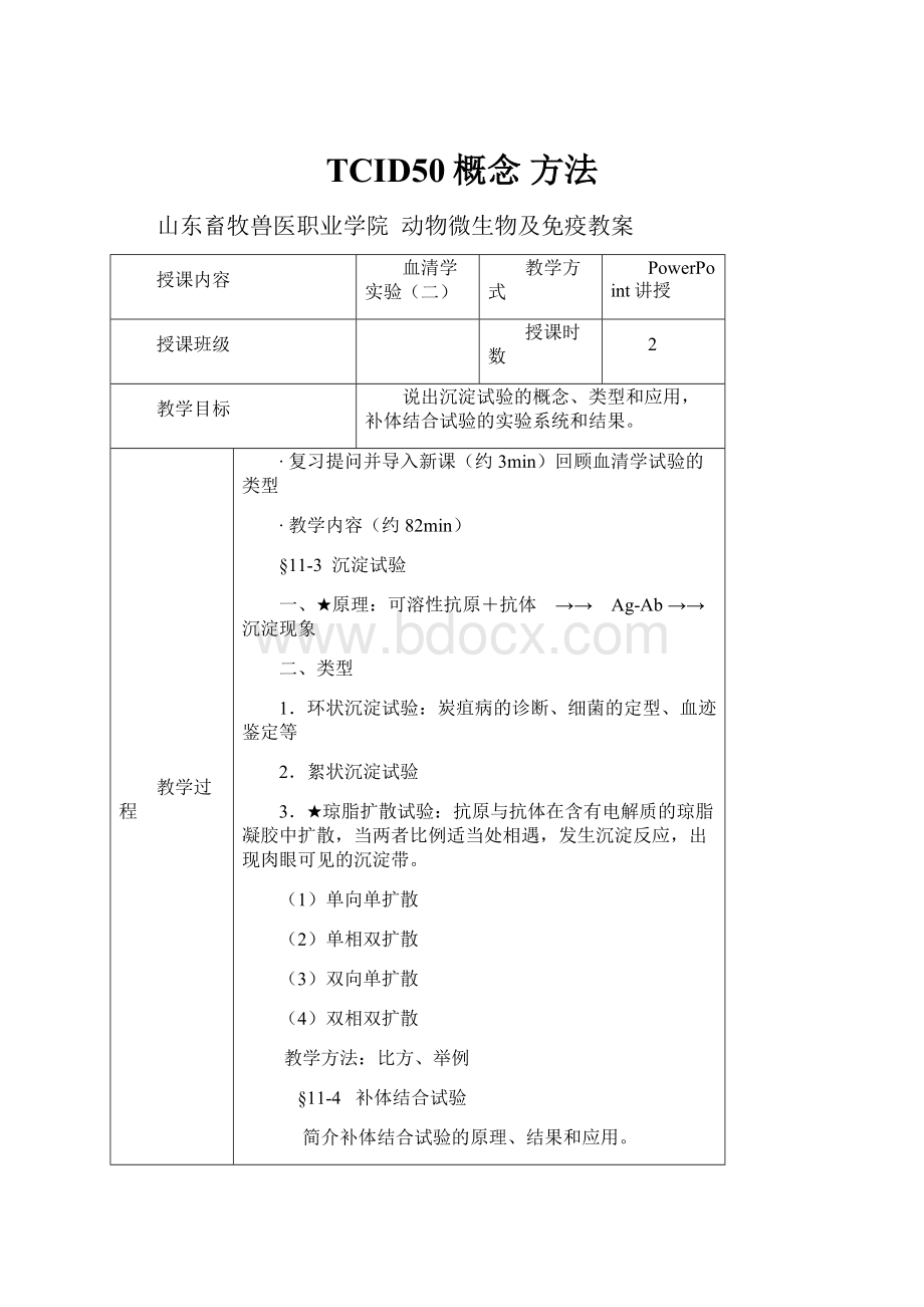 TCID50概念 方法.docx