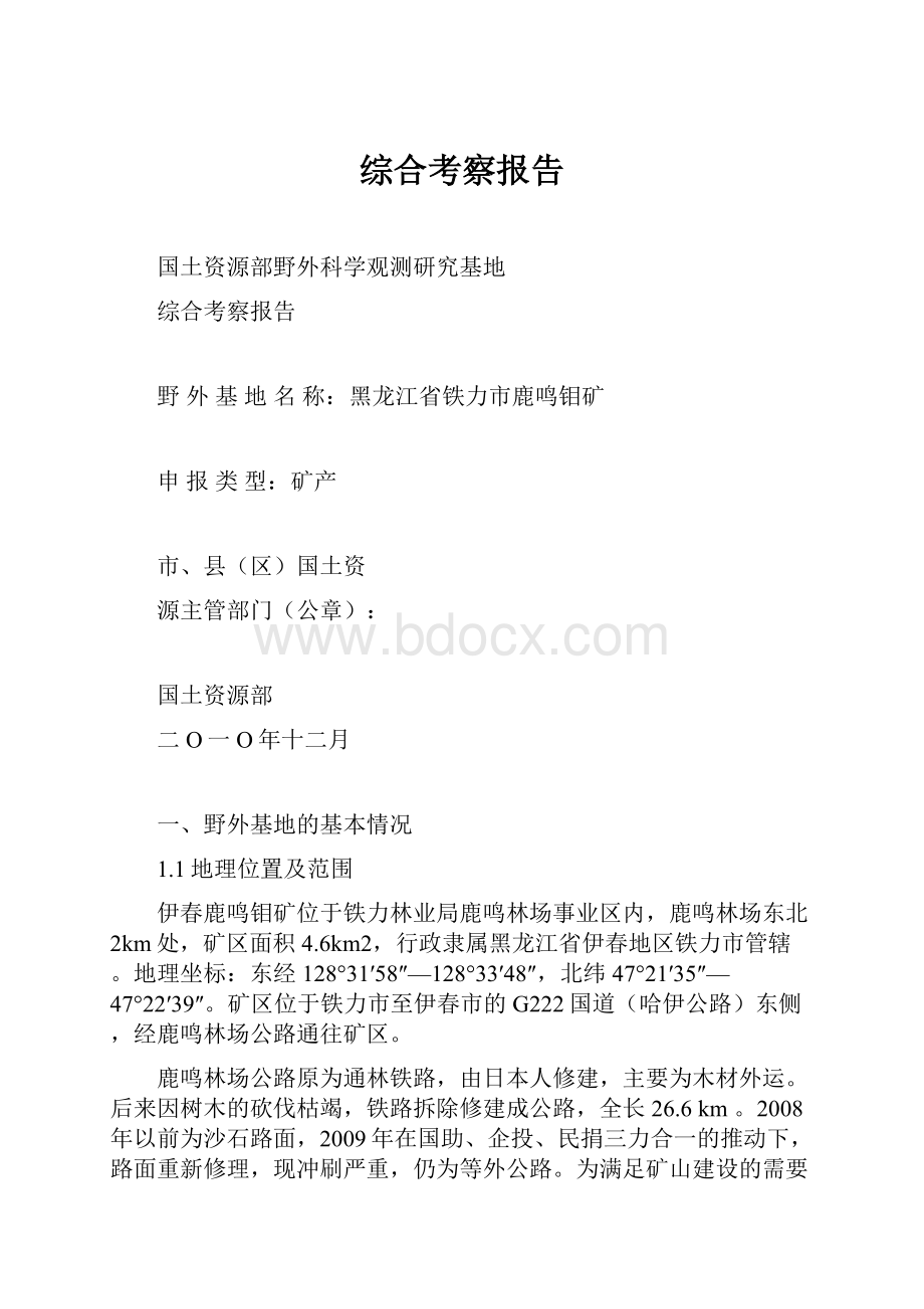 综合考察报告.docx