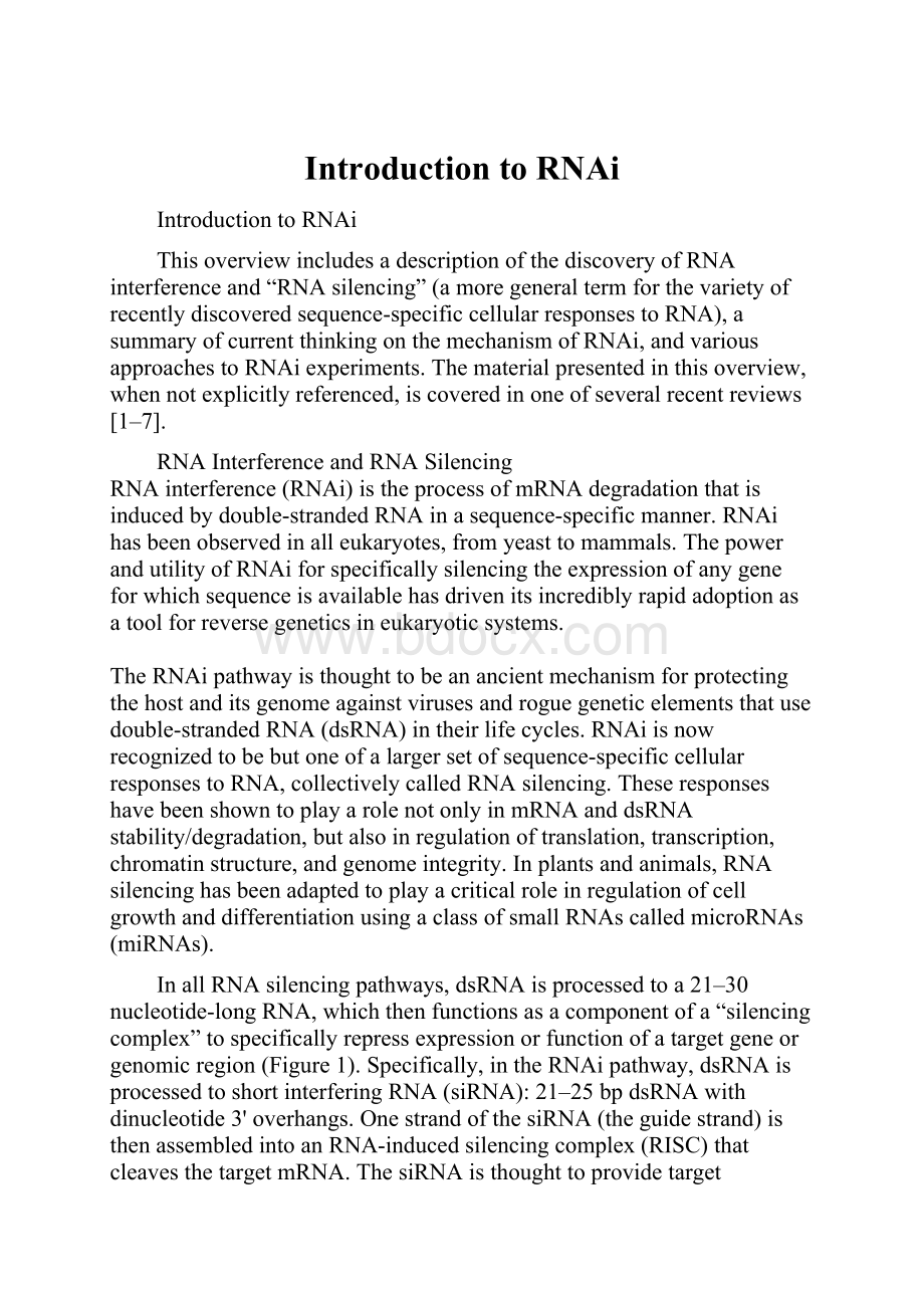 Introduction to RNAi.docx