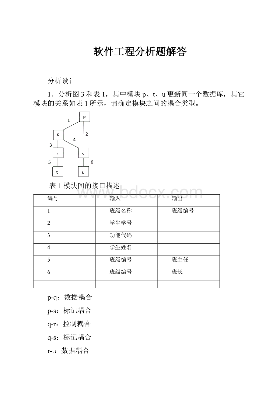 软件工程分析题解答.docx_第1页