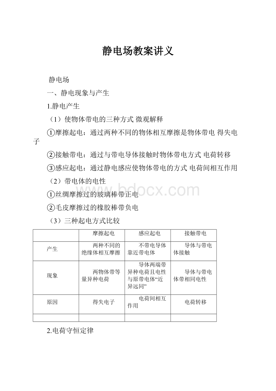 静电场教案讲义.docx_第1页