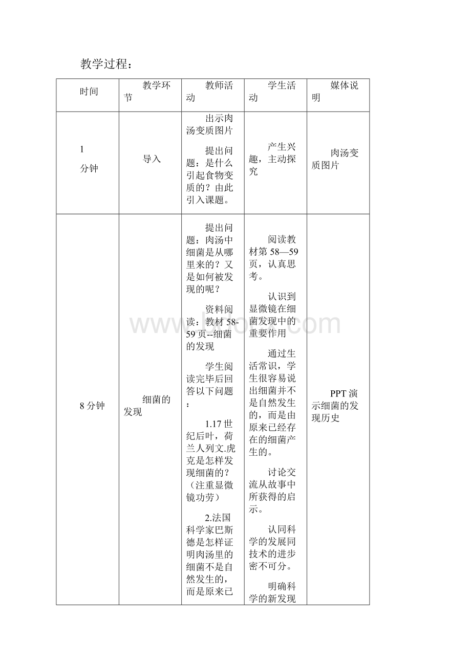 新人教版初中八年级生物上册2第二节细菌备份2公开课优质课教学设计.docx_第3页