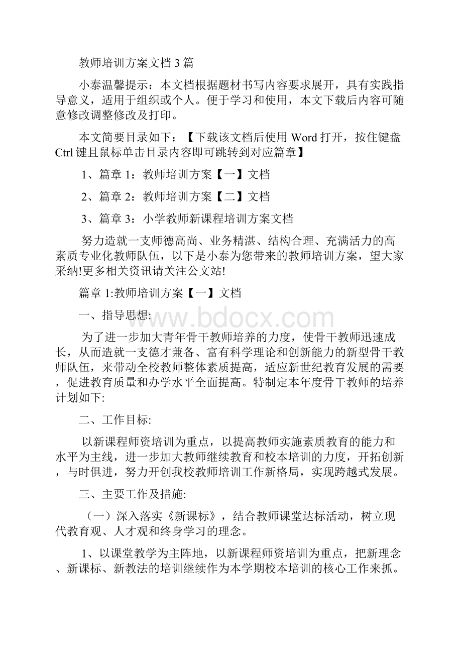 教师培训方案文档3篇.docx_第2页