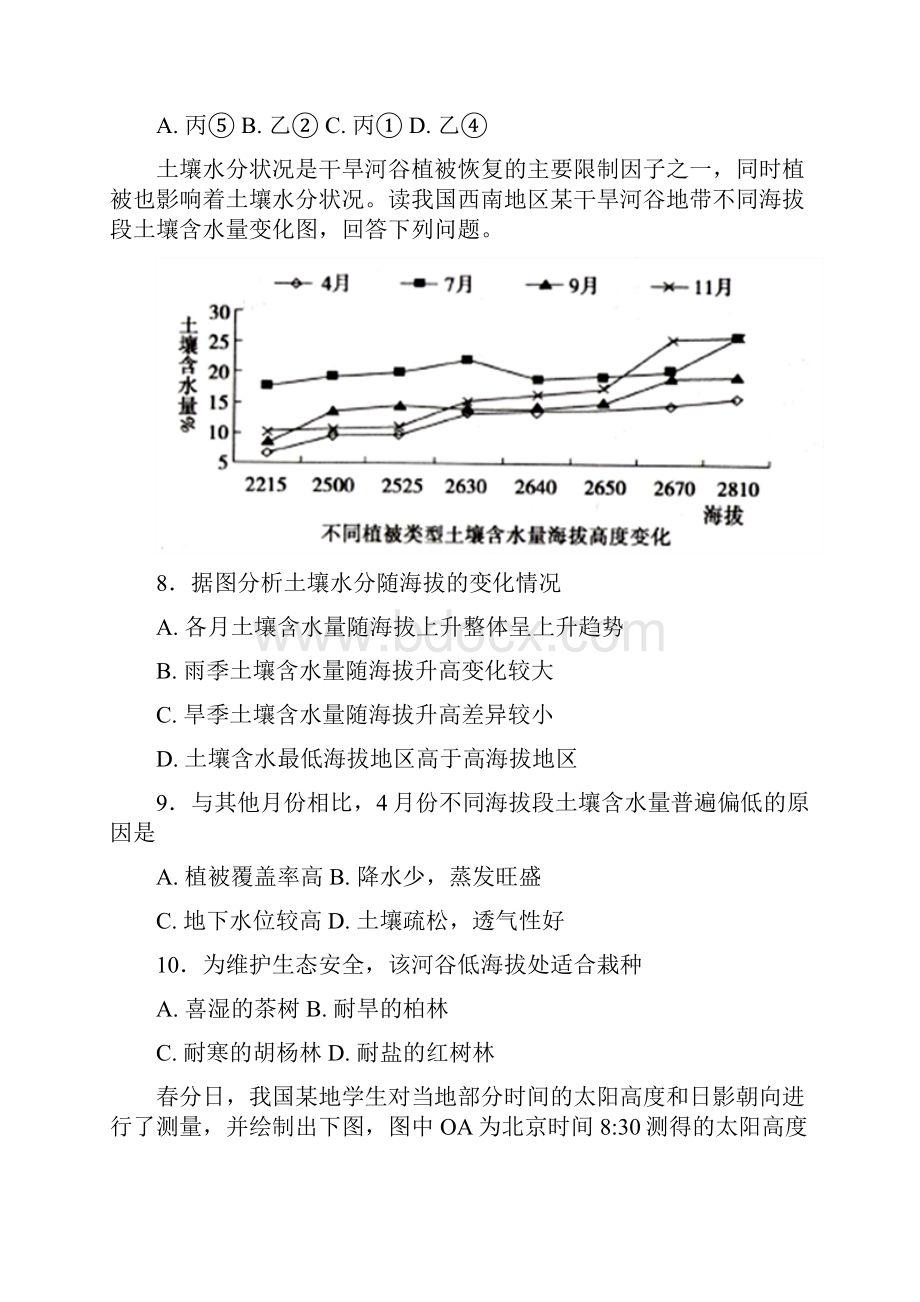 河北省定州中学届高三承智班上学期期末考试地理.docx_第3页