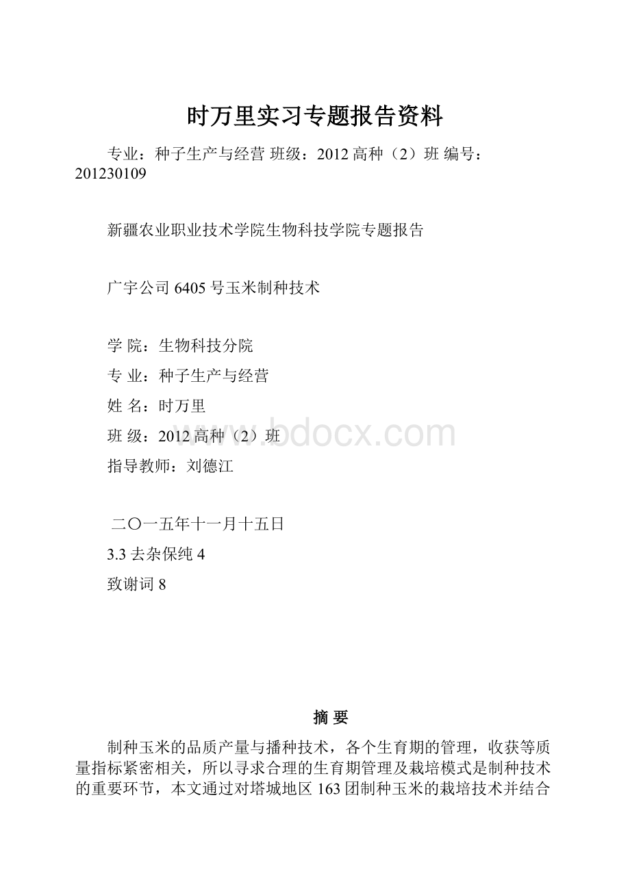 时万里实习专题报告资料.docx