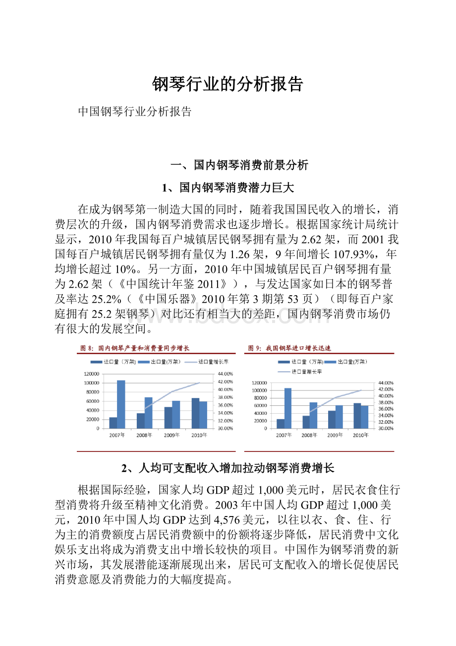 钢琴行业的分析报告.docx