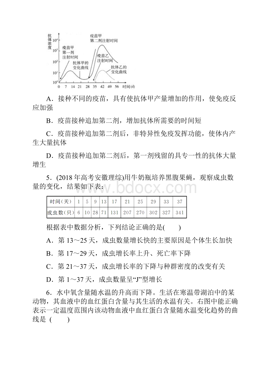 高二生物必修三学业水平测试模拟试题12.docx_第2页