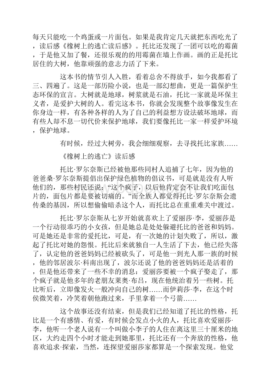 《橡树上的逃亡》读书笔记精选多篇.docx_第3页