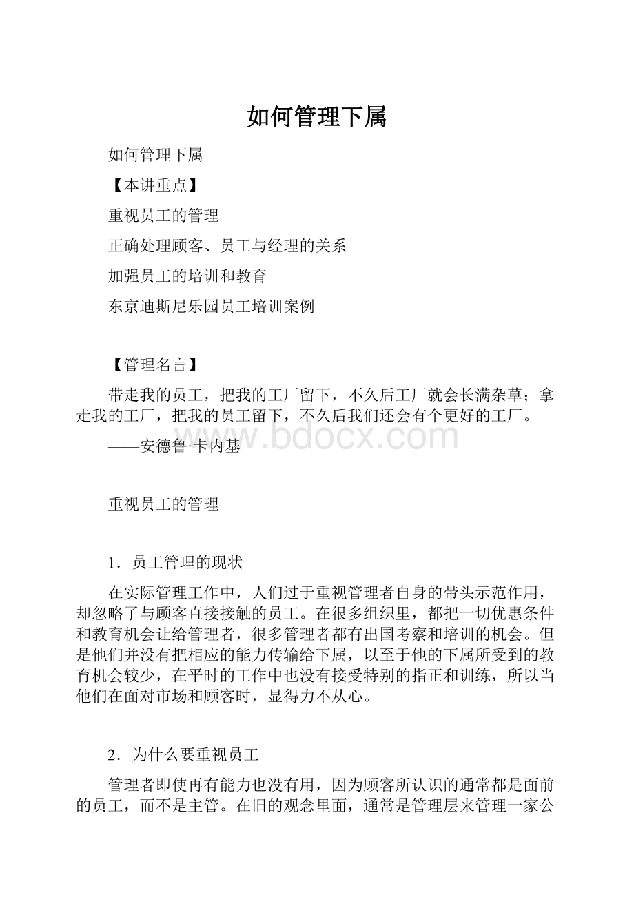 如何管理下属.docx