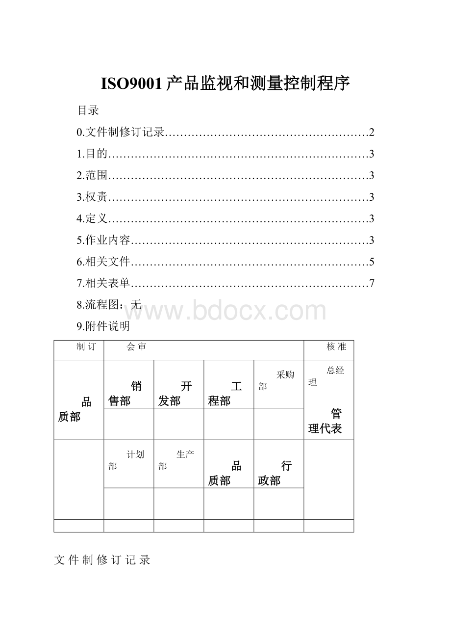 ISO9001产品监视和测量控制程序.docx_第1页