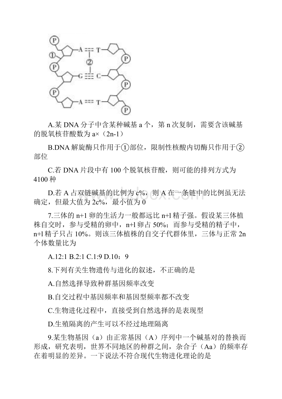 学年湖南省长沙一中高二上学期期中考试生物试题.docx_第3页