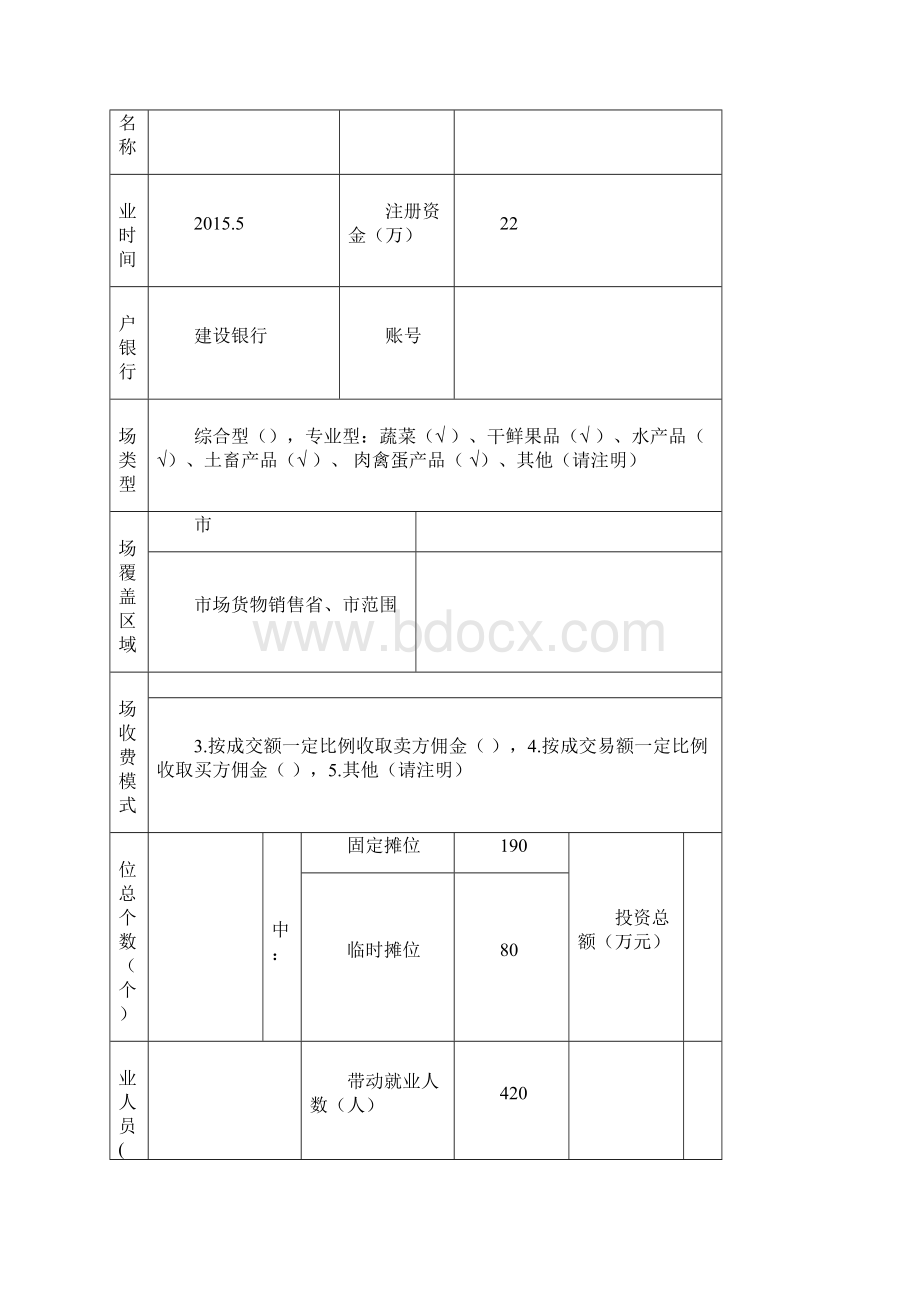 农贸市场新建项目申请报告.docx_第2页