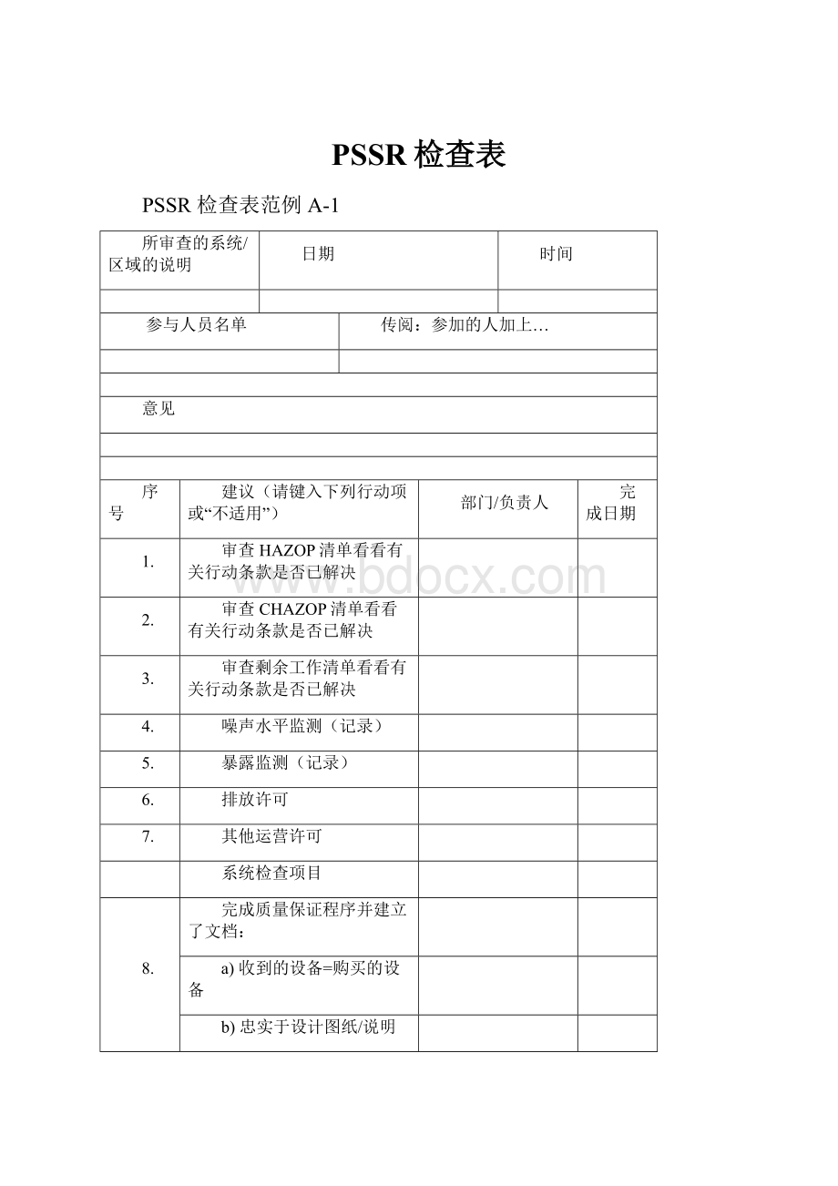 PSSR检查表.docx_第1页