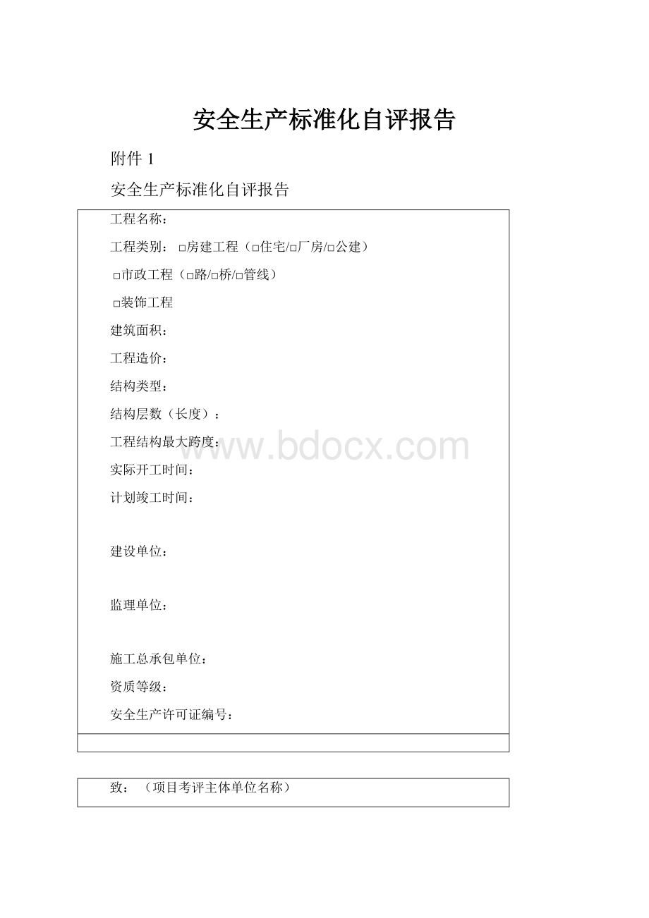 安全生产标准化自评报告.docx