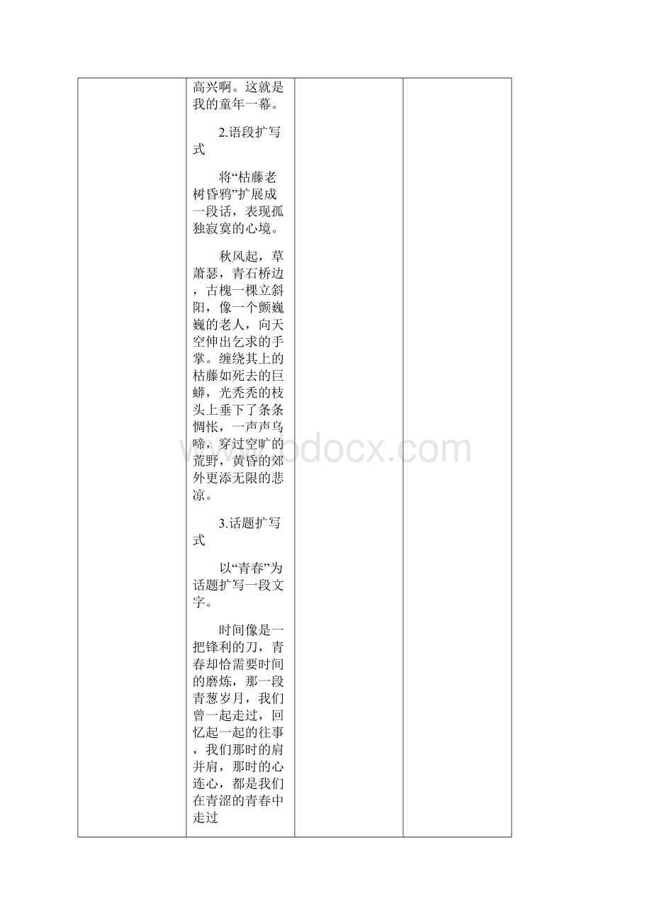 部编人教版九年级语文下册《学习扩写》教案.docx_第3页