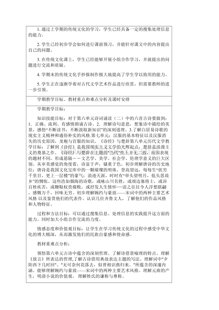 六年级传统文化下教学计划.docx_第3页