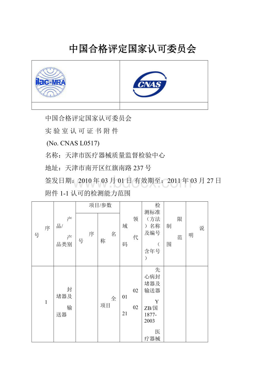 中国合格评定国家认可委员会.docx_第1页