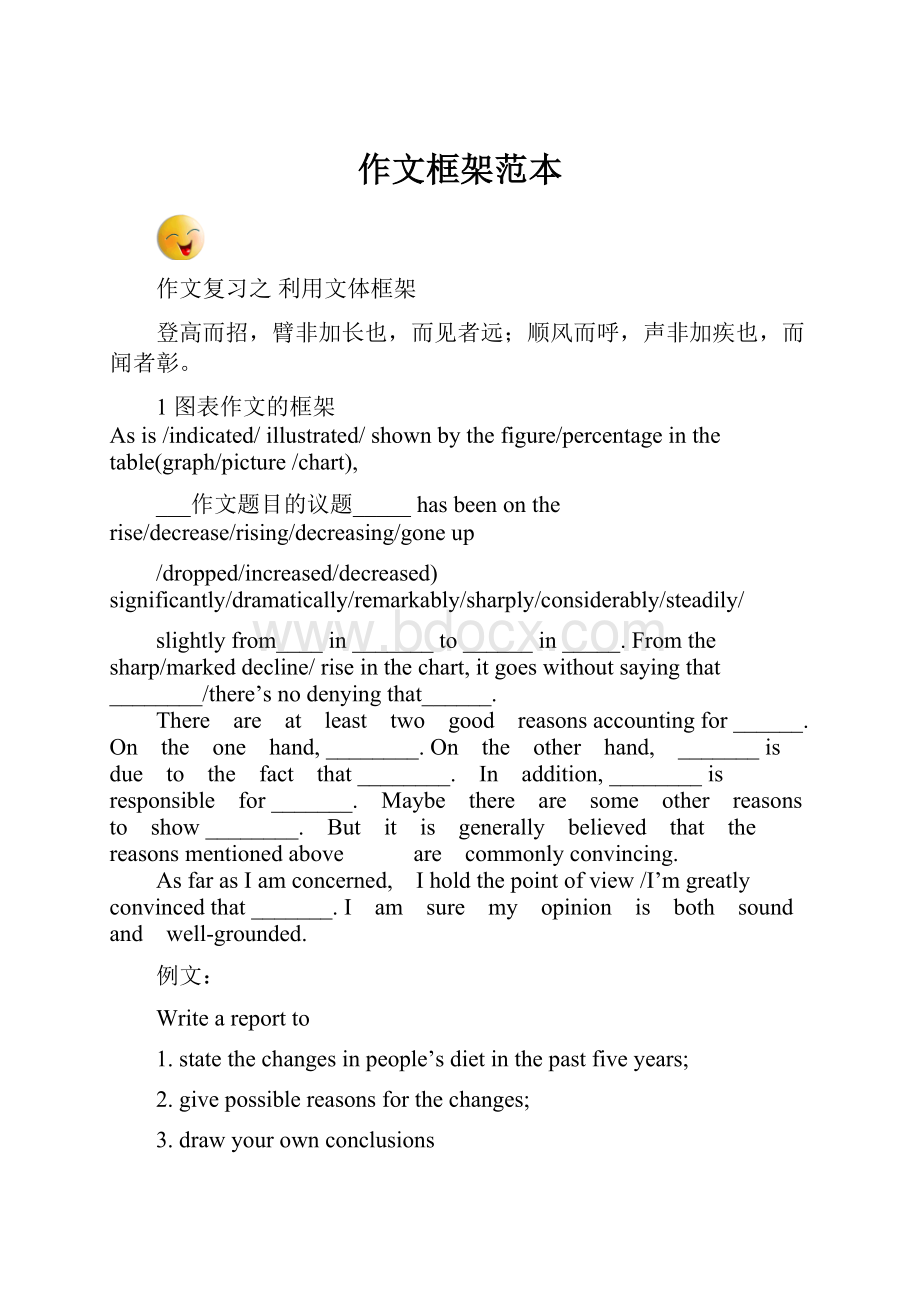 作文框架范本.docx