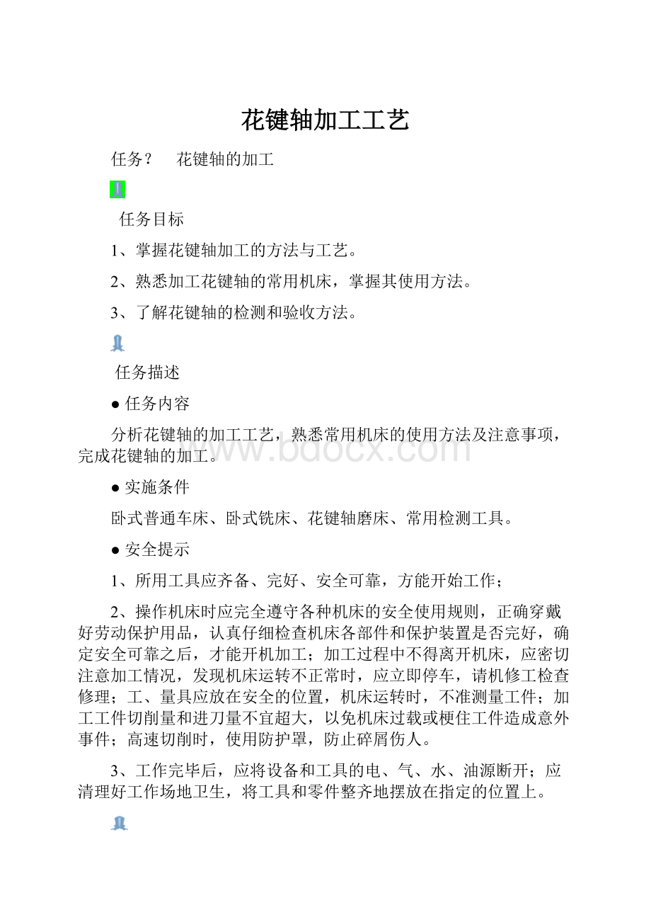 花键轴加工工艺.docx_第1页