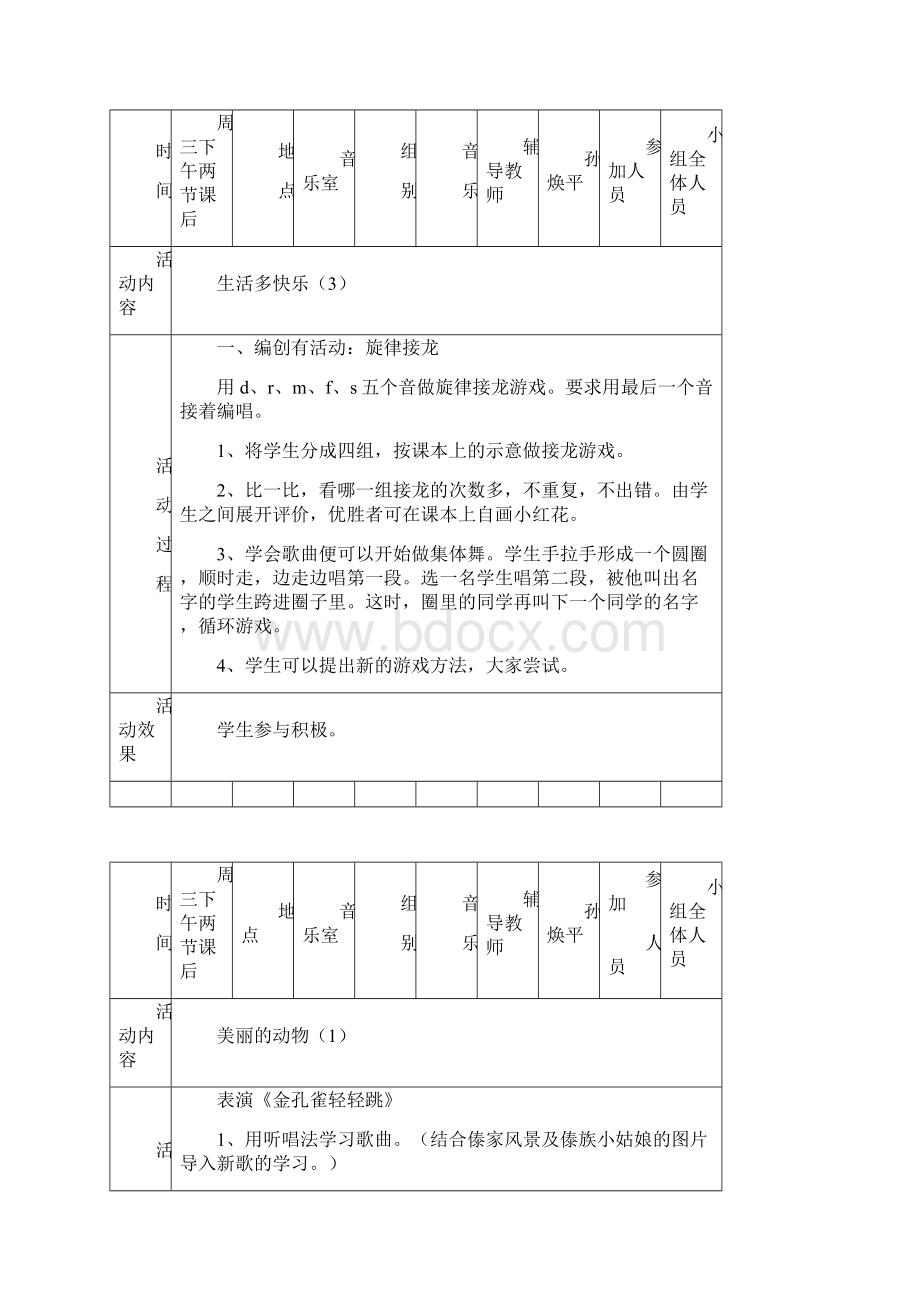 音乐兴趣小组活动记录上.docx_第3页