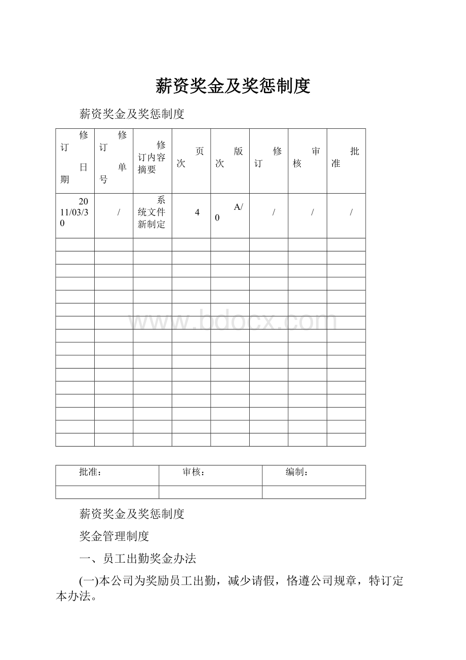 薪资奖金及奖惩制度.docx_第1页