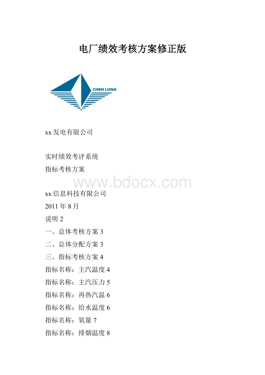 电厂绩效考核方案修正版.docx