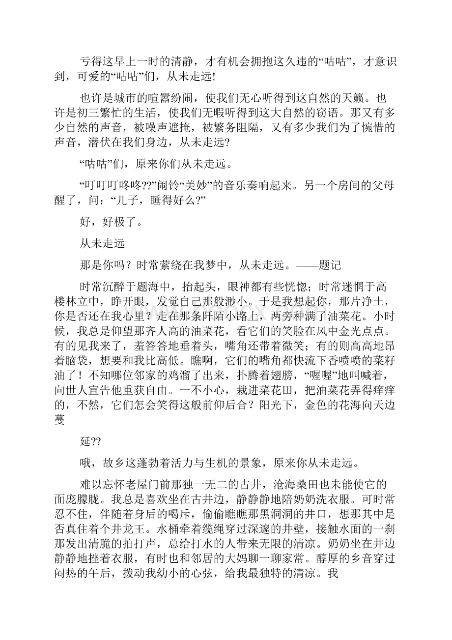 母爱作文之母爱从未走远作文.docx_第2页