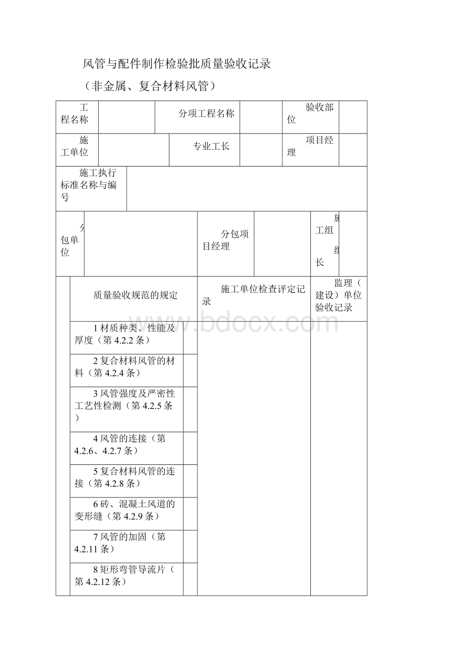 风管与配件制作检验批质量验收记录表.docx_第3页