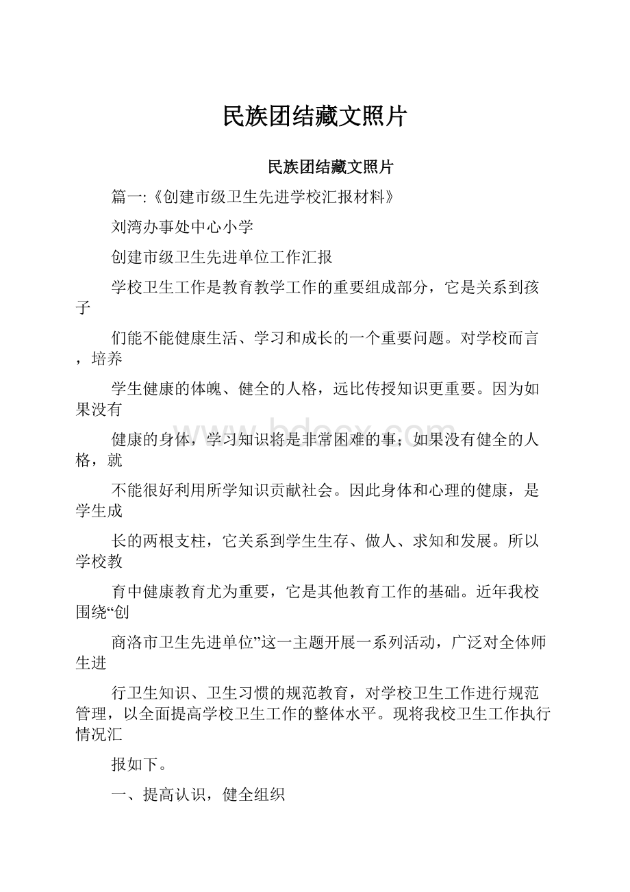 民族团结藏文照片.docx_第1页