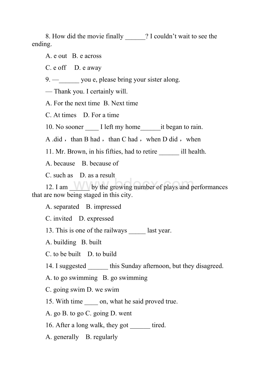 高一上学期第二次月考英语 含答案.docx_第2页