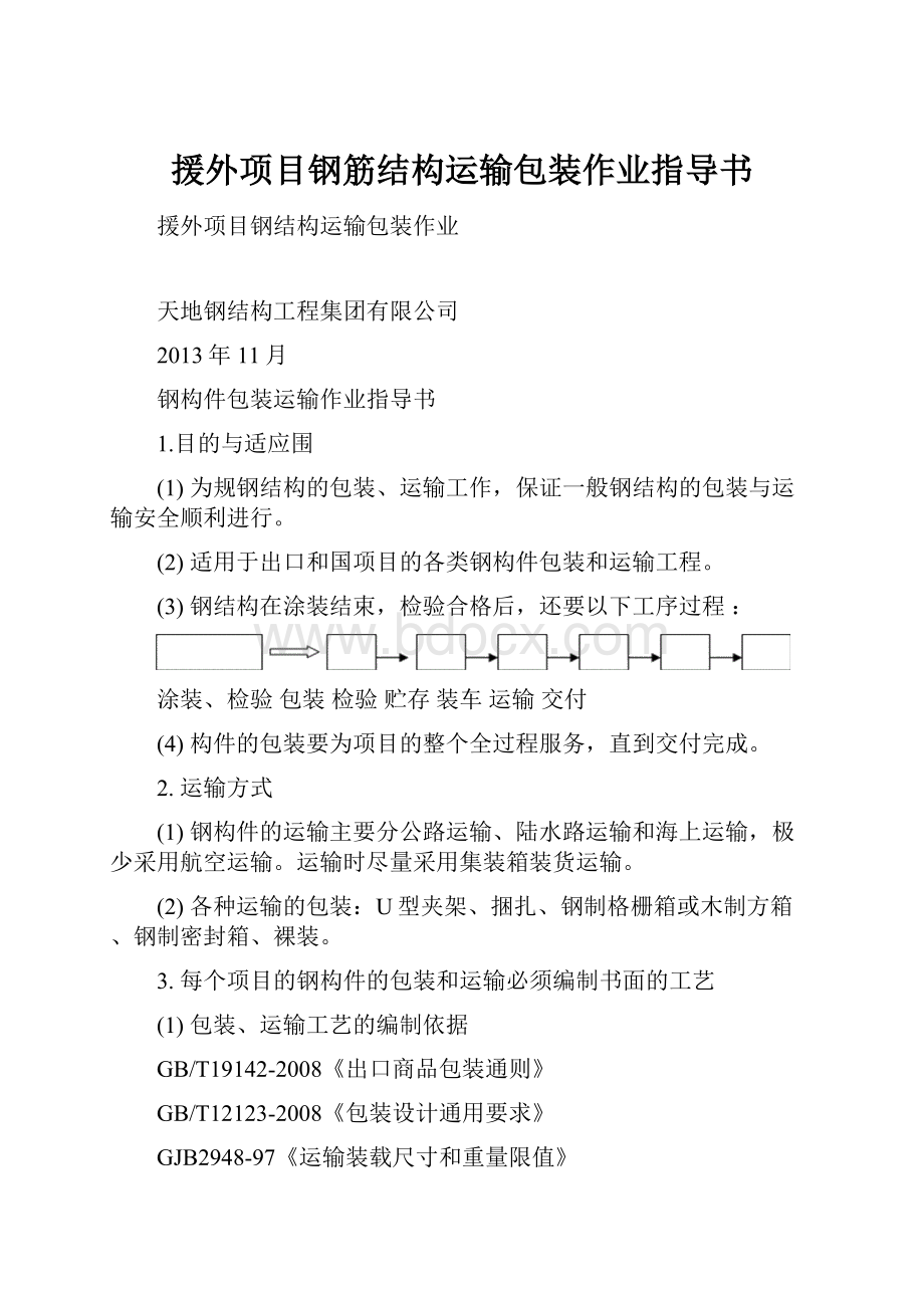 援外项目钢筋结构运输包装作业指导书.docx