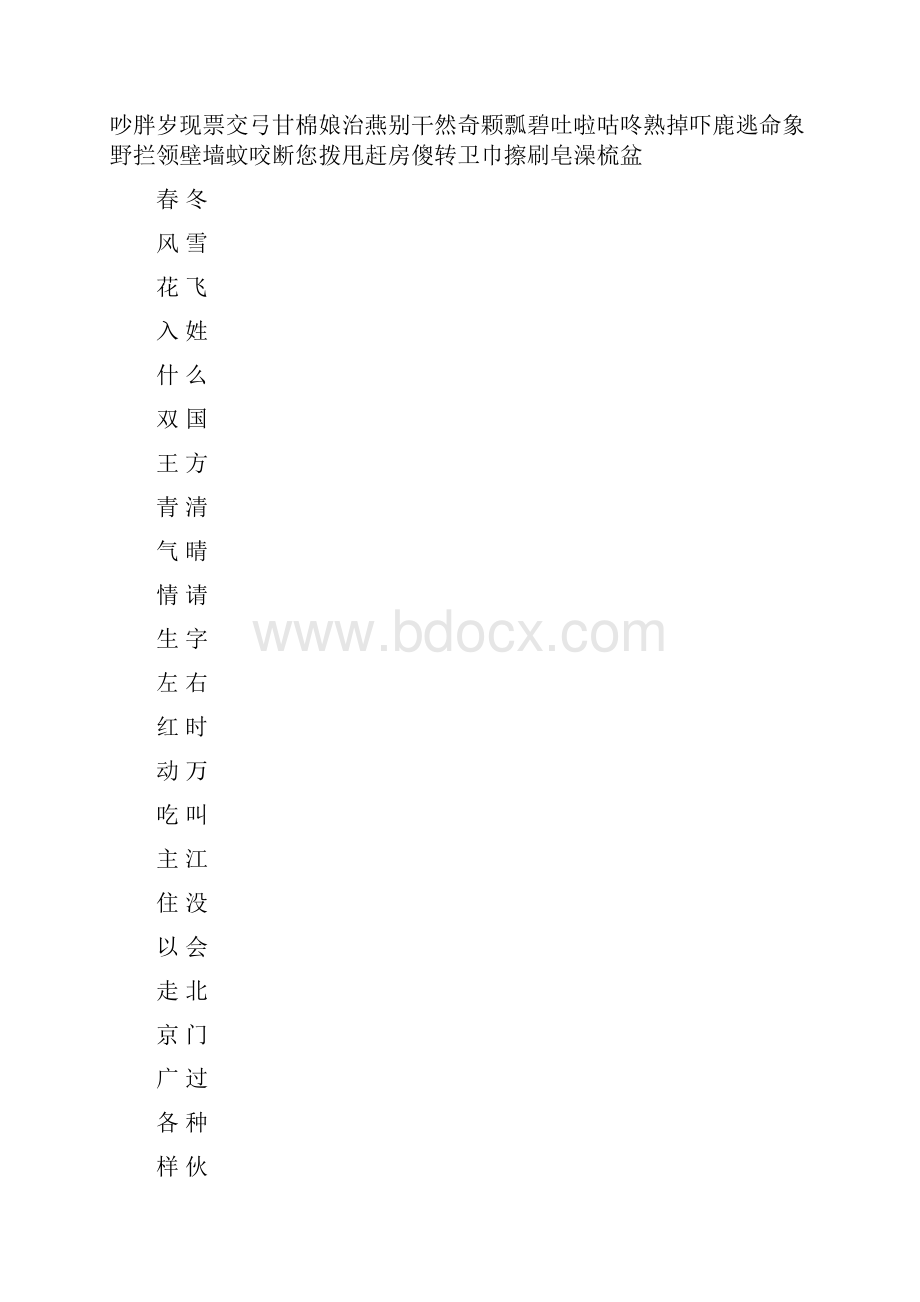 部编语文一年级下册生字表会认字会写字带生字格.docx_第2页