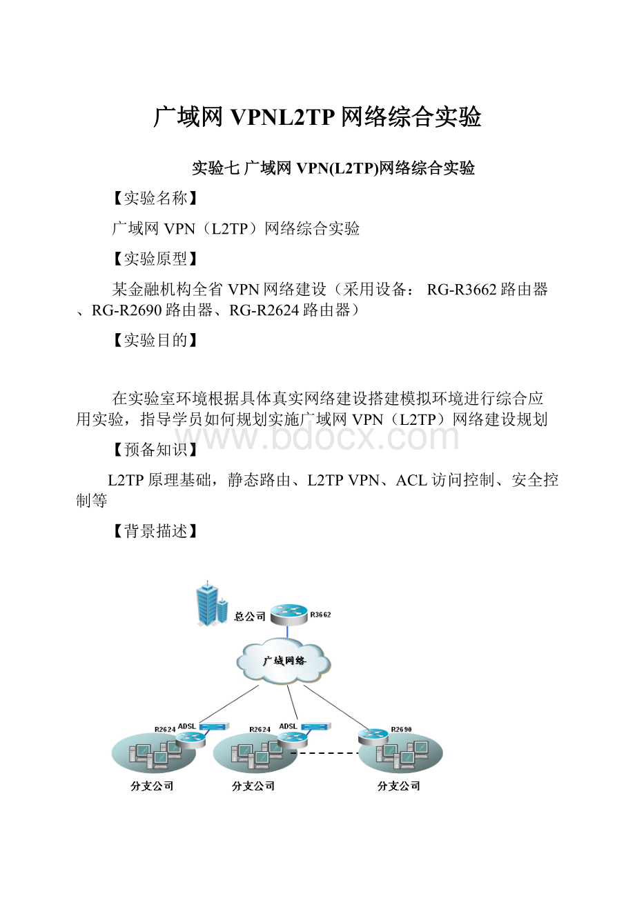 广域网VPNL2TP网络综合实验.docx