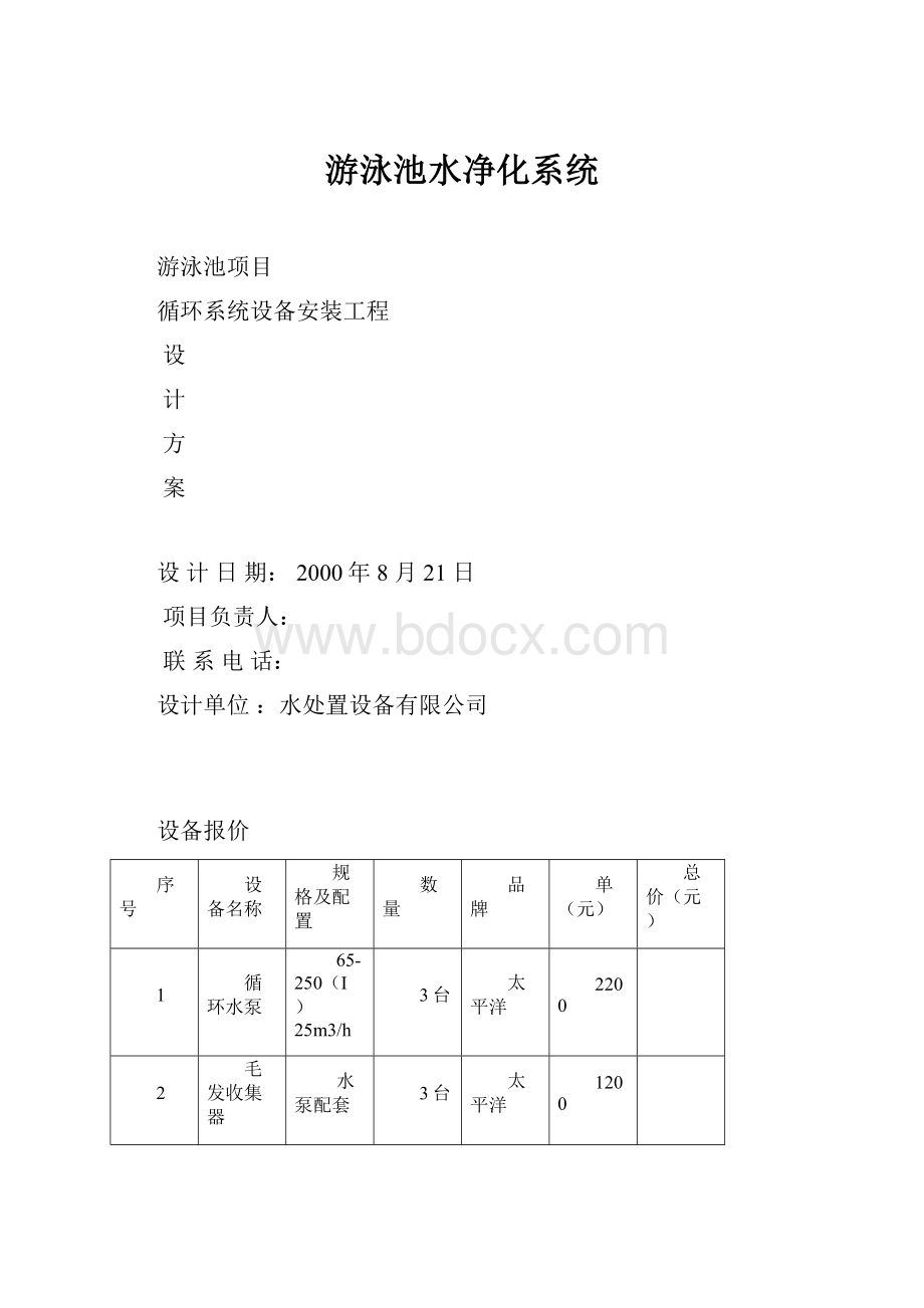 游泳池水净化系统.docx