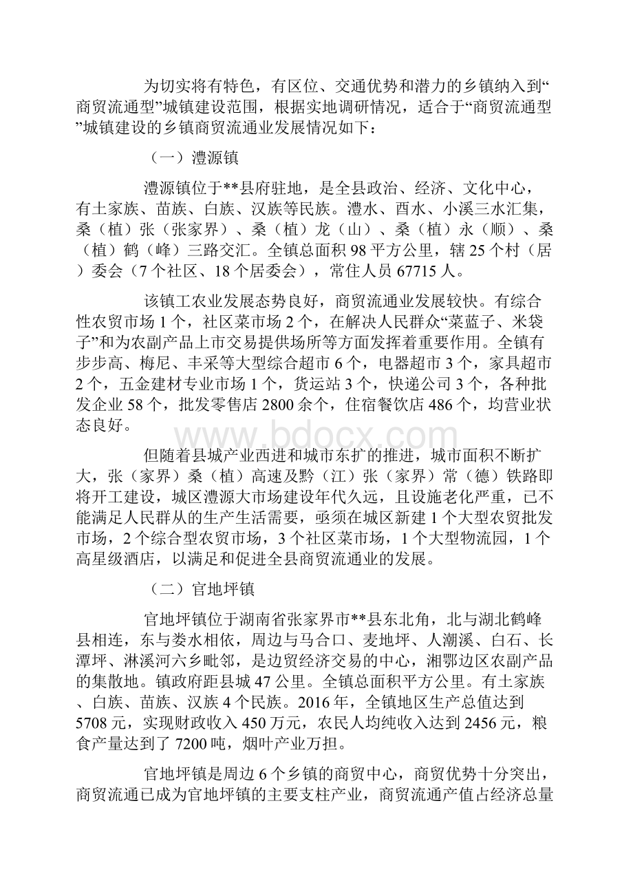 商贸流通型城镇建设情况调研报告.docx_第3页