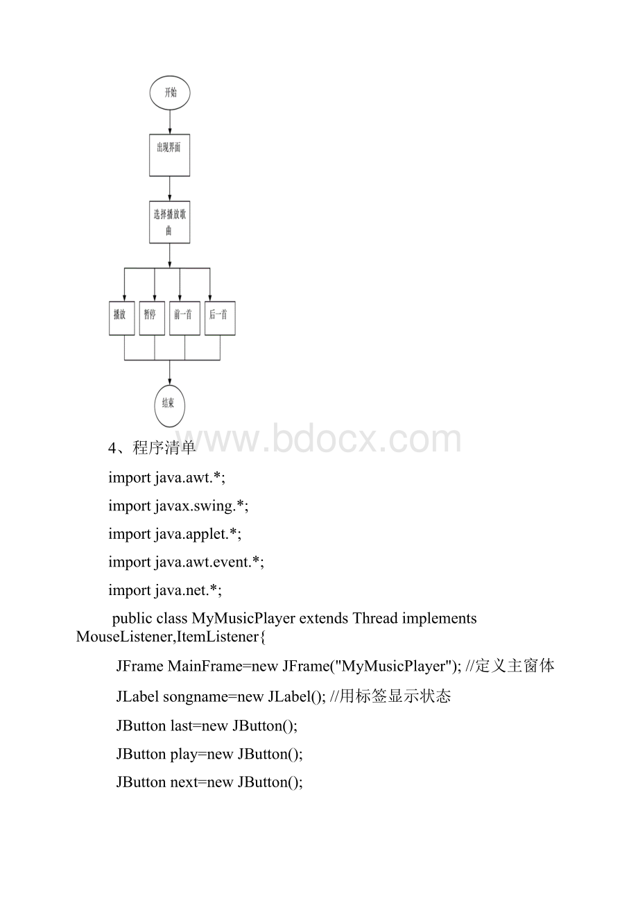 音乐播放器Java课程设计报告.docx_第3页