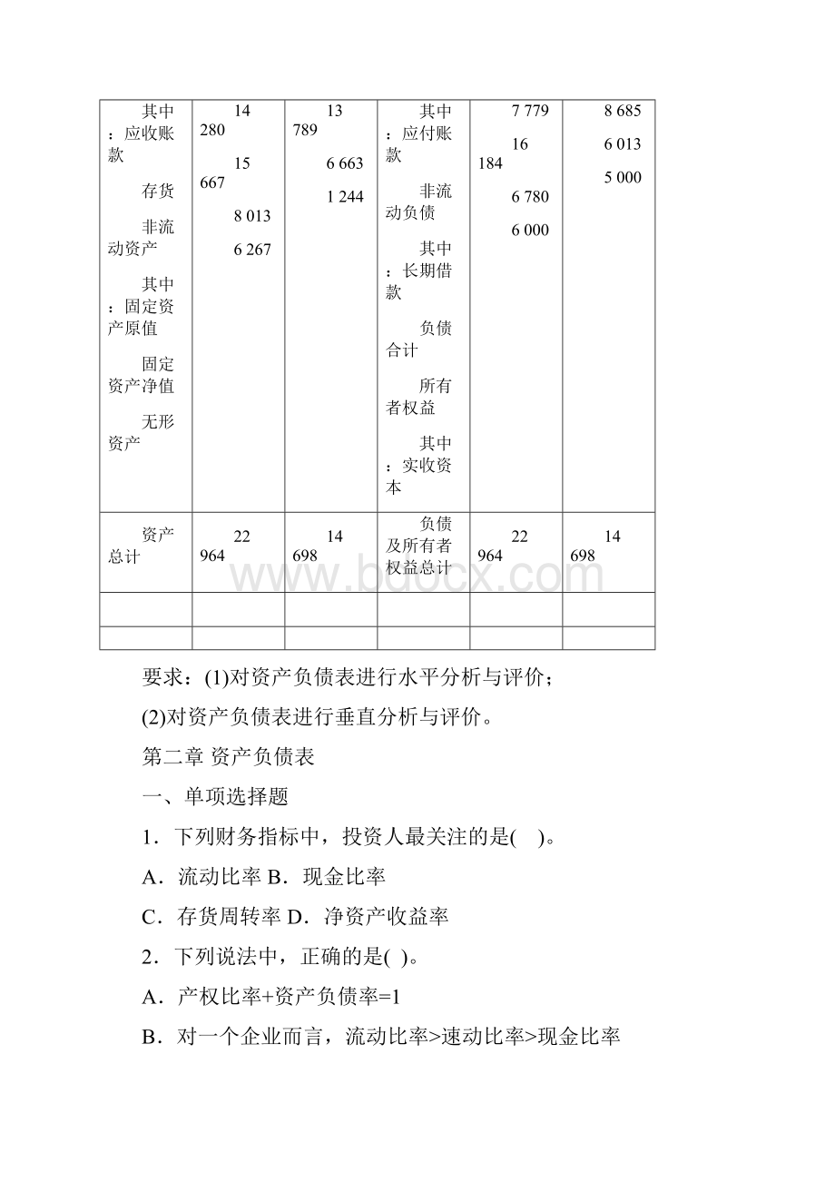 财务分析各章习题集答案.docx_第2页