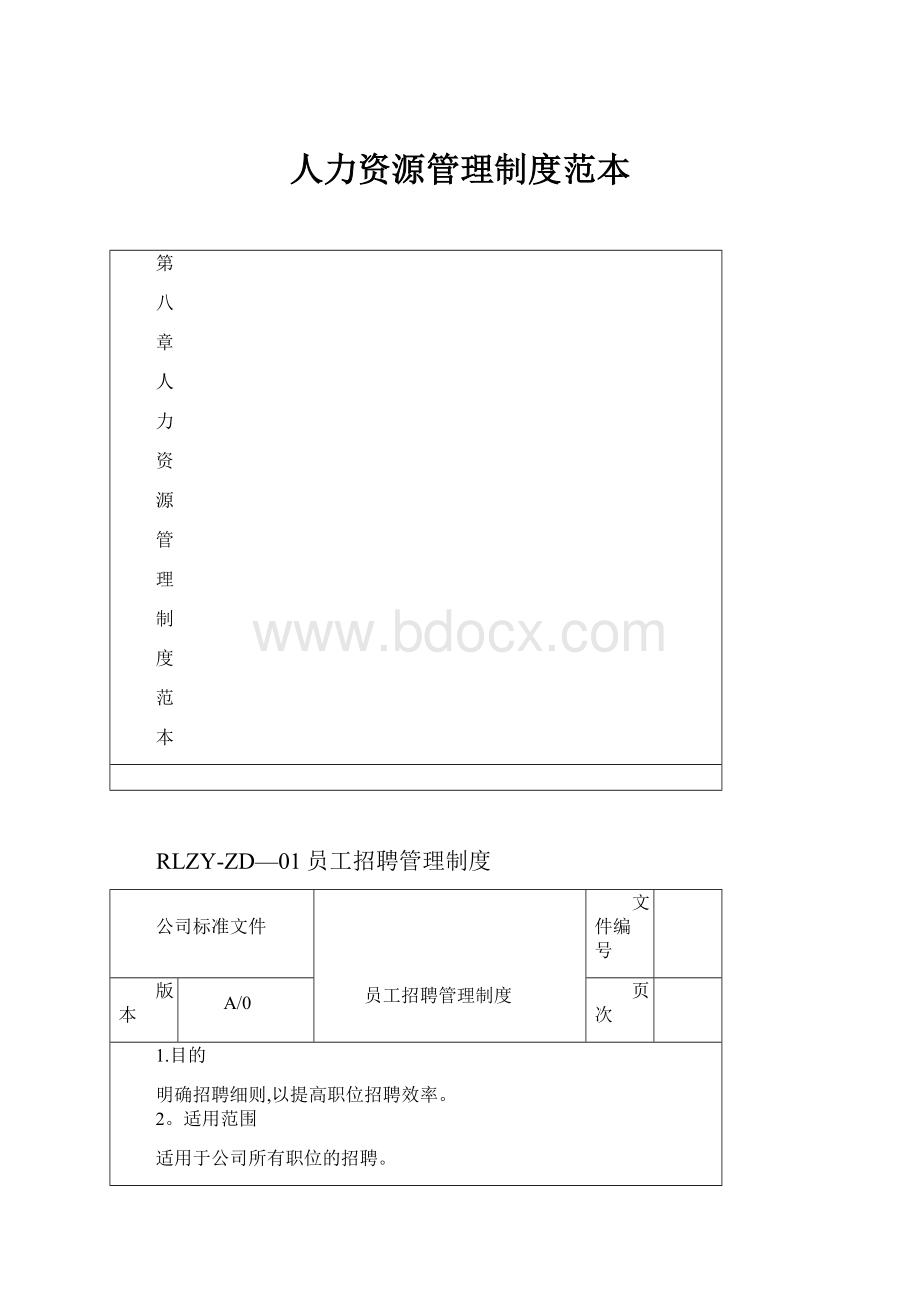 人力资源管理制度范本.docx