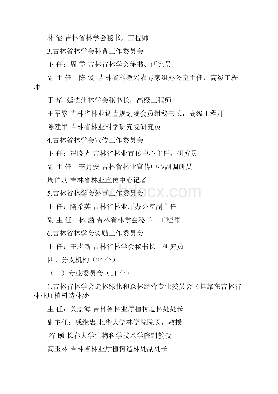 吉林省林学会第十一届理事会常务.docx_第2页