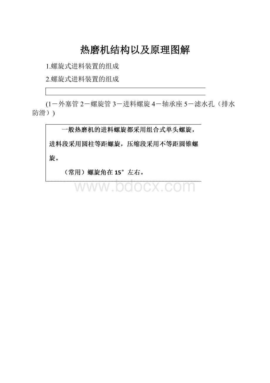 热磨机结构以及原理图解.docx