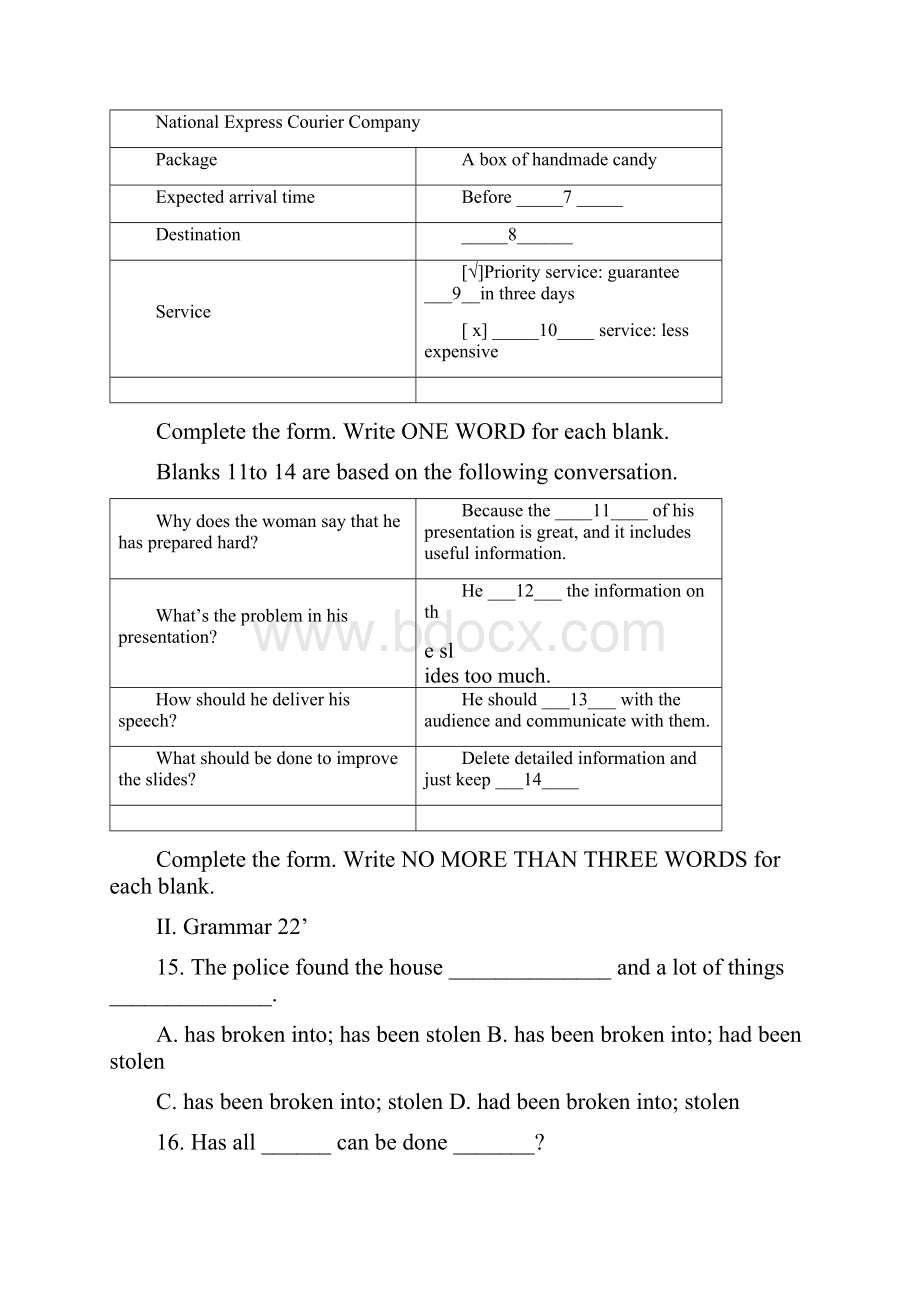 河北省高二英语上学期期末考试试题无答案.docx_第2页