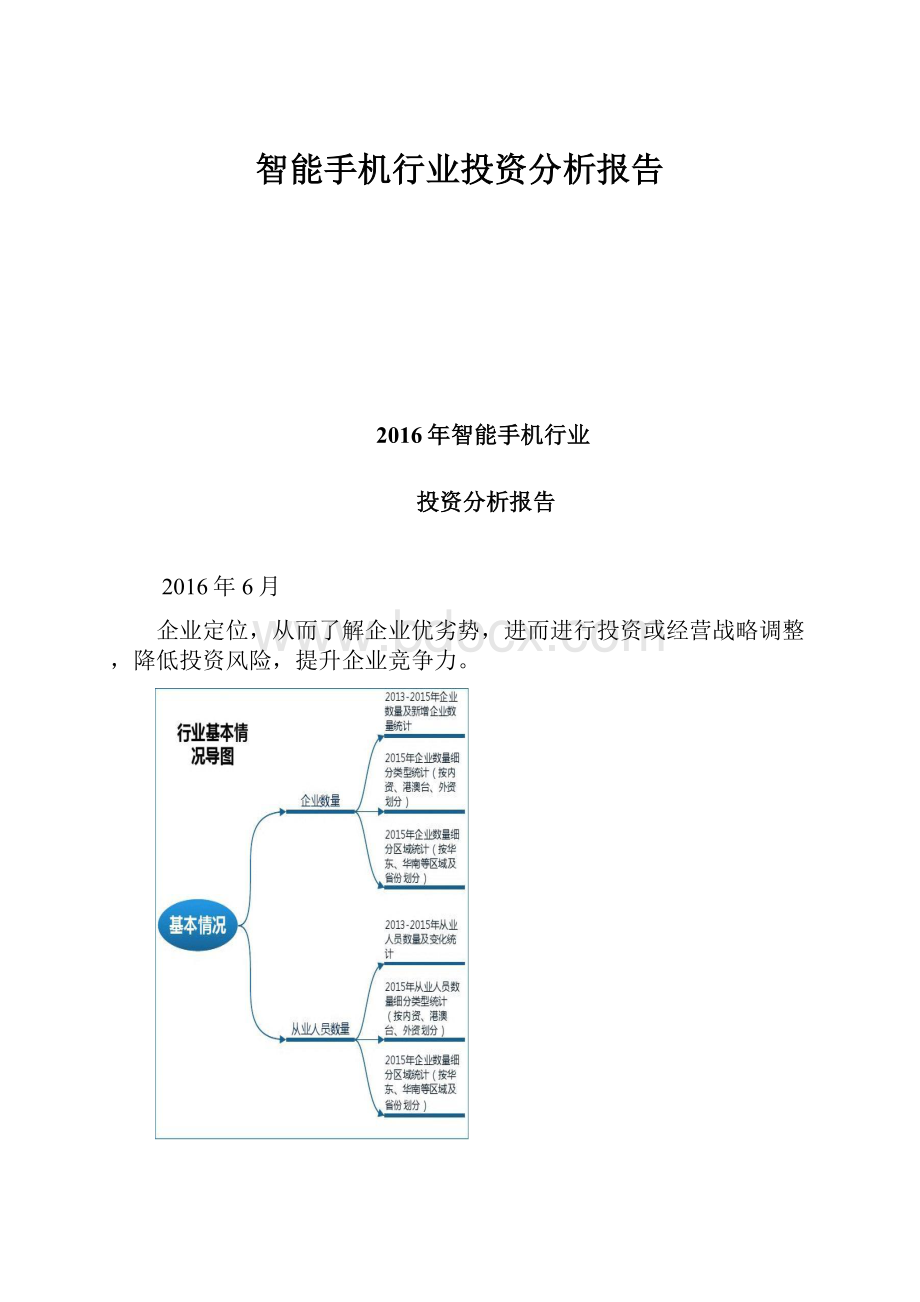 智能手机行业投资分析报告.docx