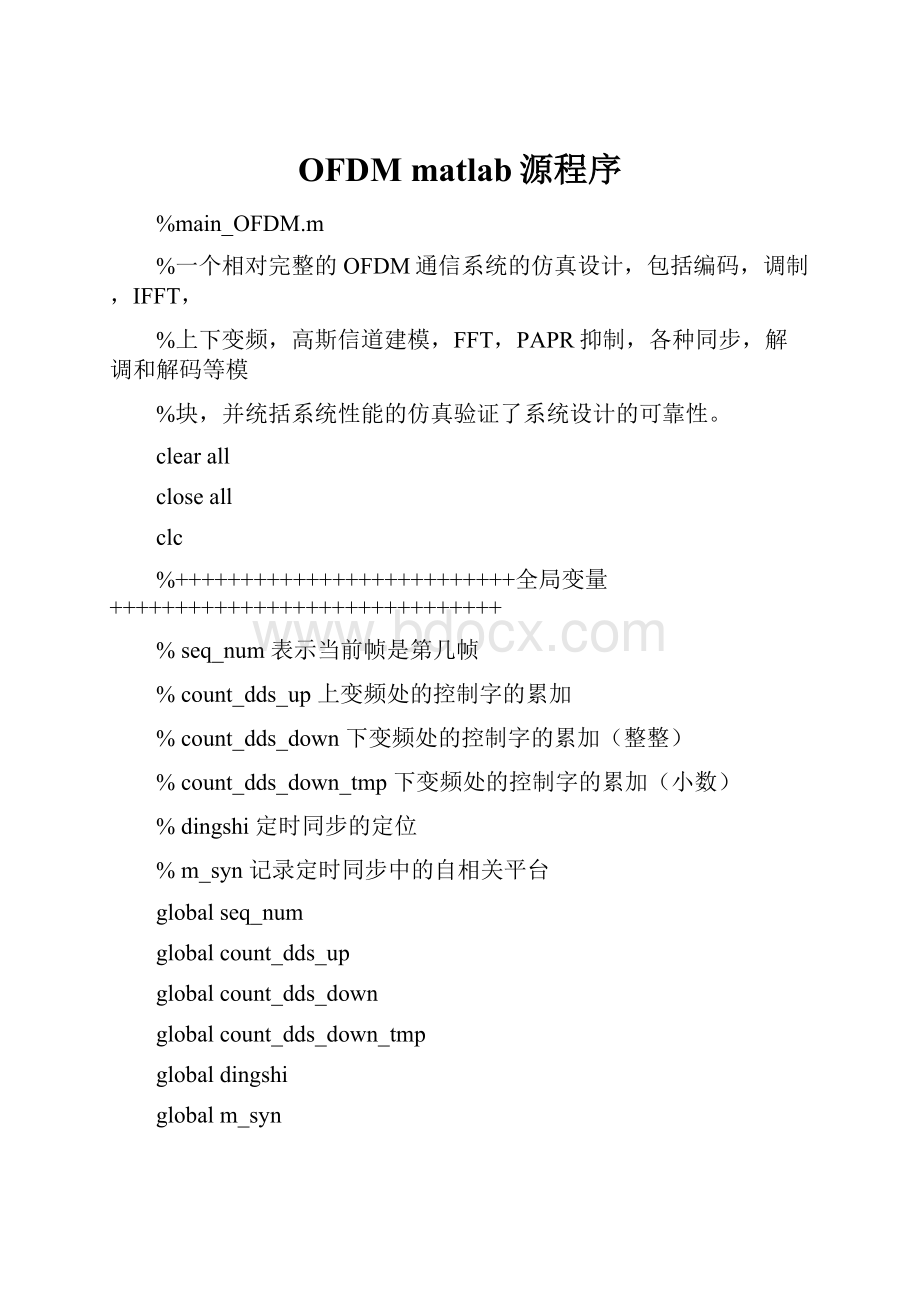 OFDM matlab源程序.docx_第1页