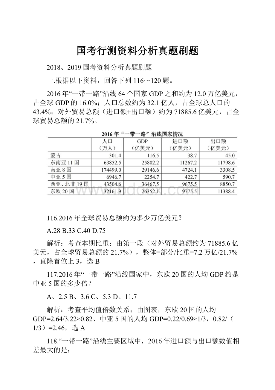 国考行测资料分析真题刷题.docx_第1页