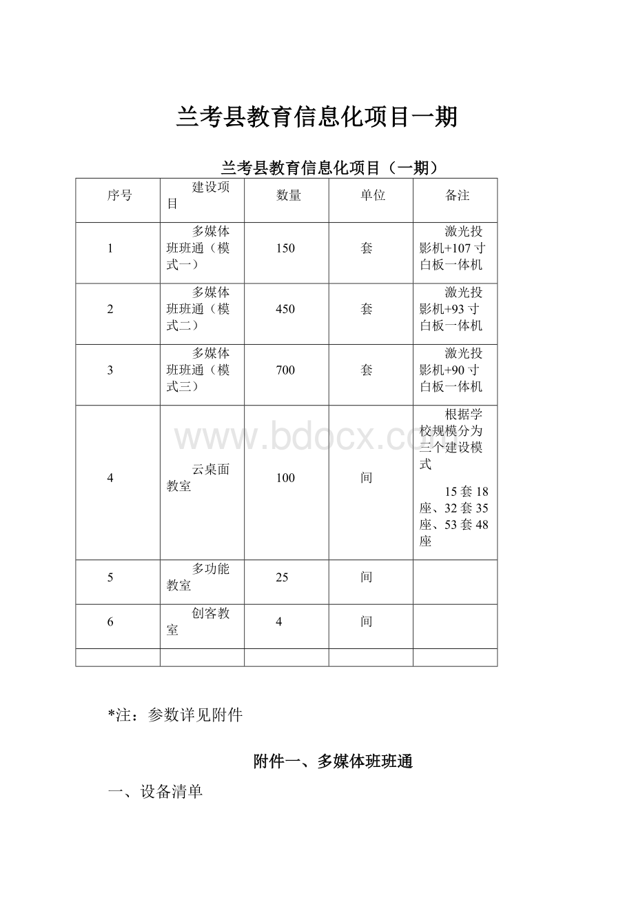 兰考县教育信息化项目一期.docx