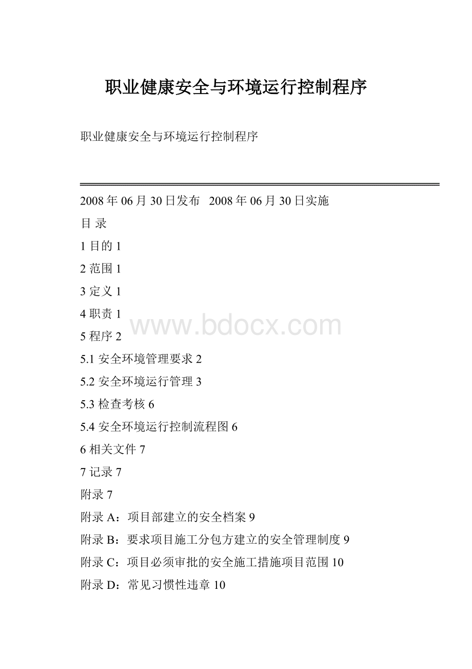 职业健康安全与环境运行控制程序.docx