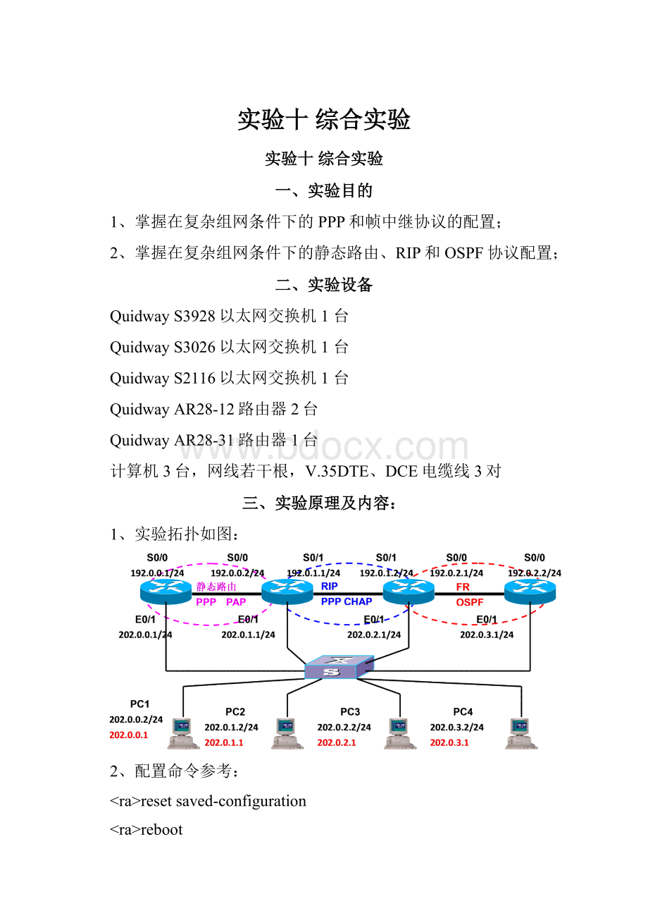 实验十 综合实验.docx